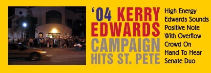 Kerry Edwards campaign headline at Coliseum