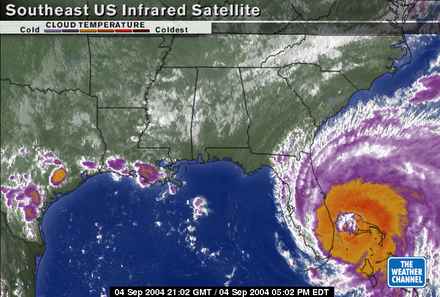 hurricane Frances satellite image