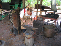 village blacksmith crafted various mechanical and decorative items out of often recycled steel