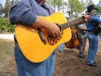 there were plenty of musicians onhand, providing authentic background for the days activities