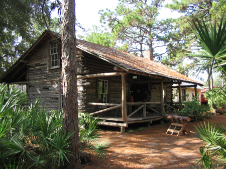 McMullen pioneer cabin at Heritage Village in Largo, Florida